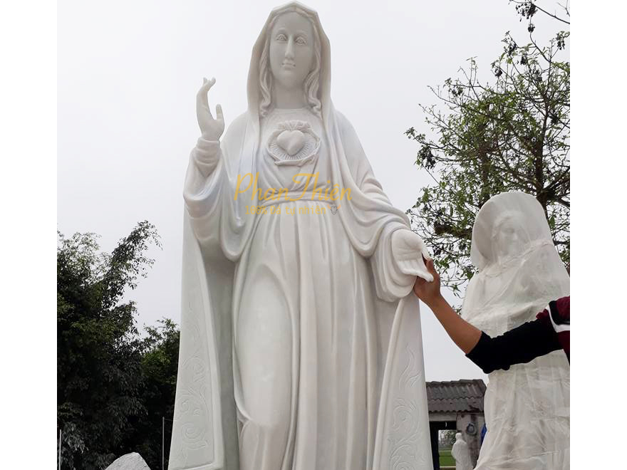 Tượng Đức Mẹ bằng Đá Tự Nhiên (DM-04)