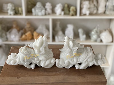 Tỳ Hưu Đá Cẩm Thạch Trắng tự nhiên (TH-04)
