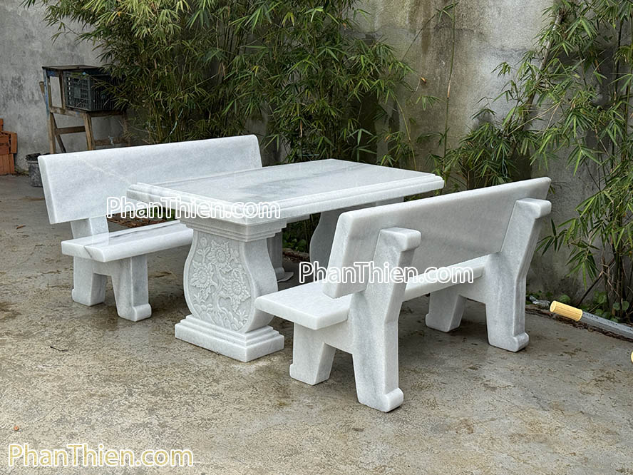 Bàn ghế đá sân vườn tự nhiên - BGD-37