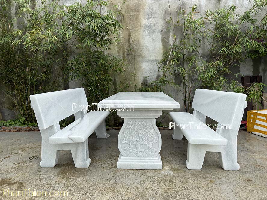 Bàn ghế đá sân vườn tự nhiên - BGD-37