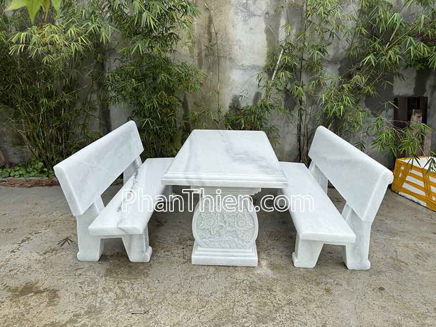 Bàn ghế đá sân vườn tự nhiên - BGD-37