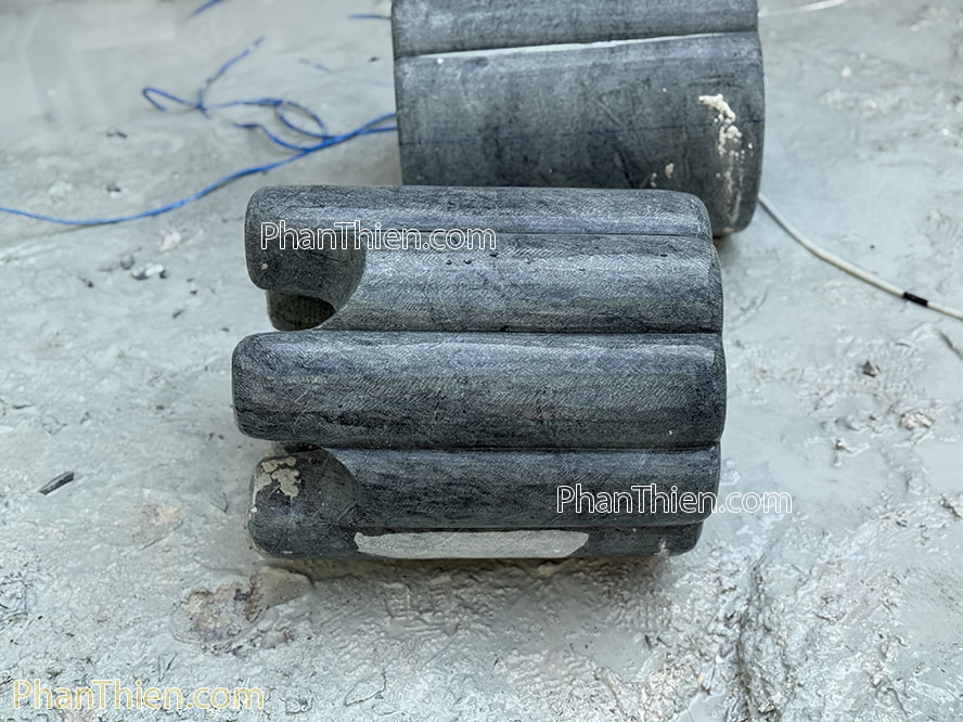 Bàn ghế đá xanh Ấn Độ - 3 ghế - BGD-41