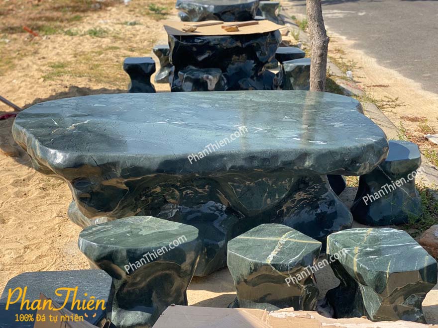 Bàn Ghế Đá Xanh Thanh Hoá (BAN-14)
