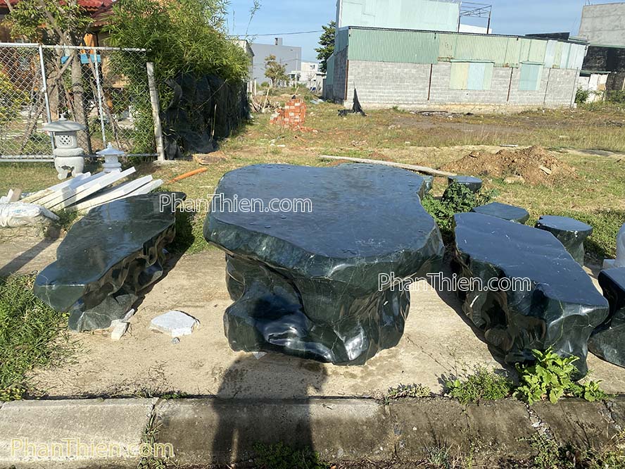 Bàn ghế đá xanh Thanh Hoá - BGD-38