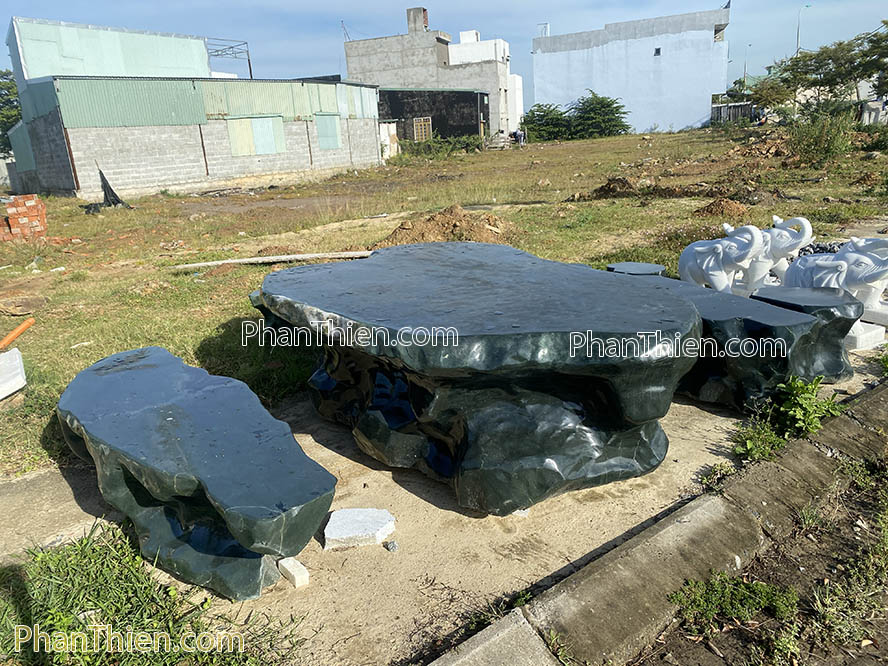Bàn ghế đá xanh Thanh Hoá - BGD-38