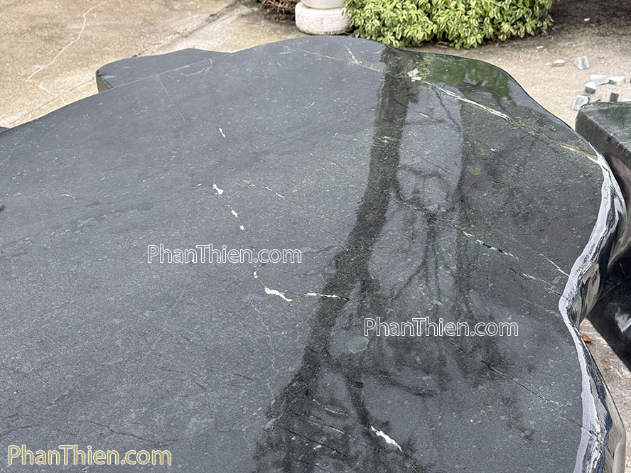 Bàn ghế đá xanh Thanh Hoá tự nhiên - BGD-39