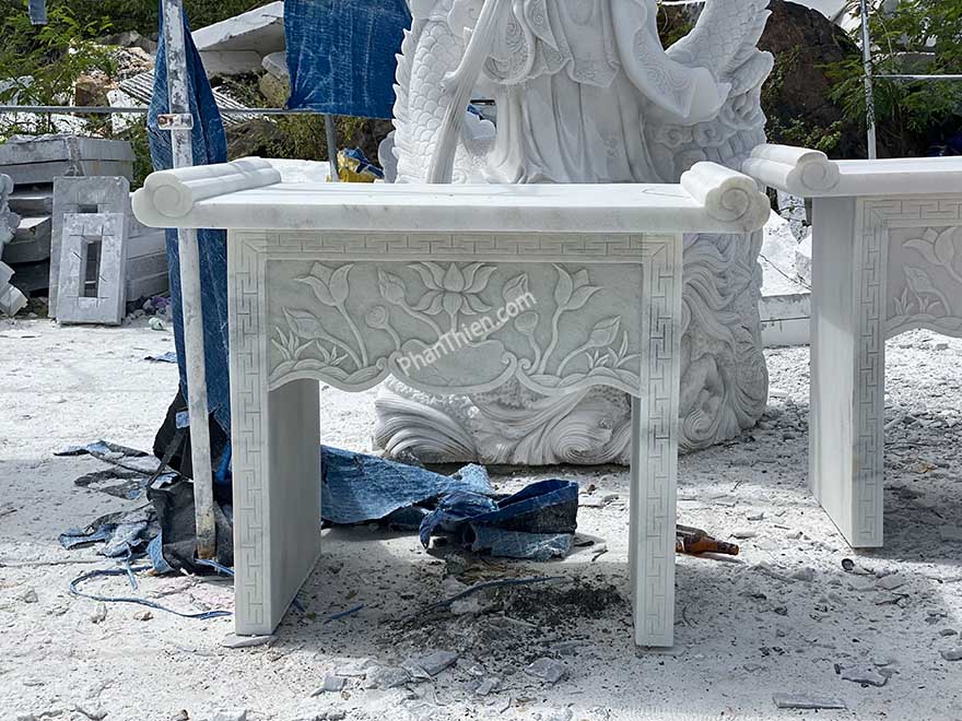 Bàn Thờ Thiên Đá Cẩm Thạch Trắng (BTH-05)