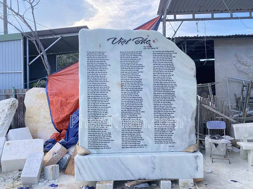 Tấm Bia Tưởng Niệm bằng đá tự nhiên -BH-4