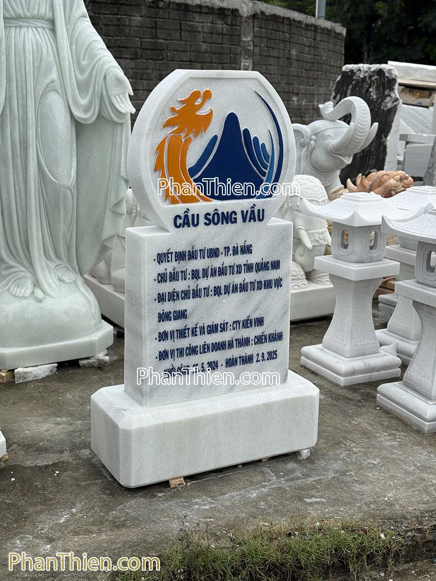 Bảng hiệu công trình bằng đá tự nhiên - BH-7