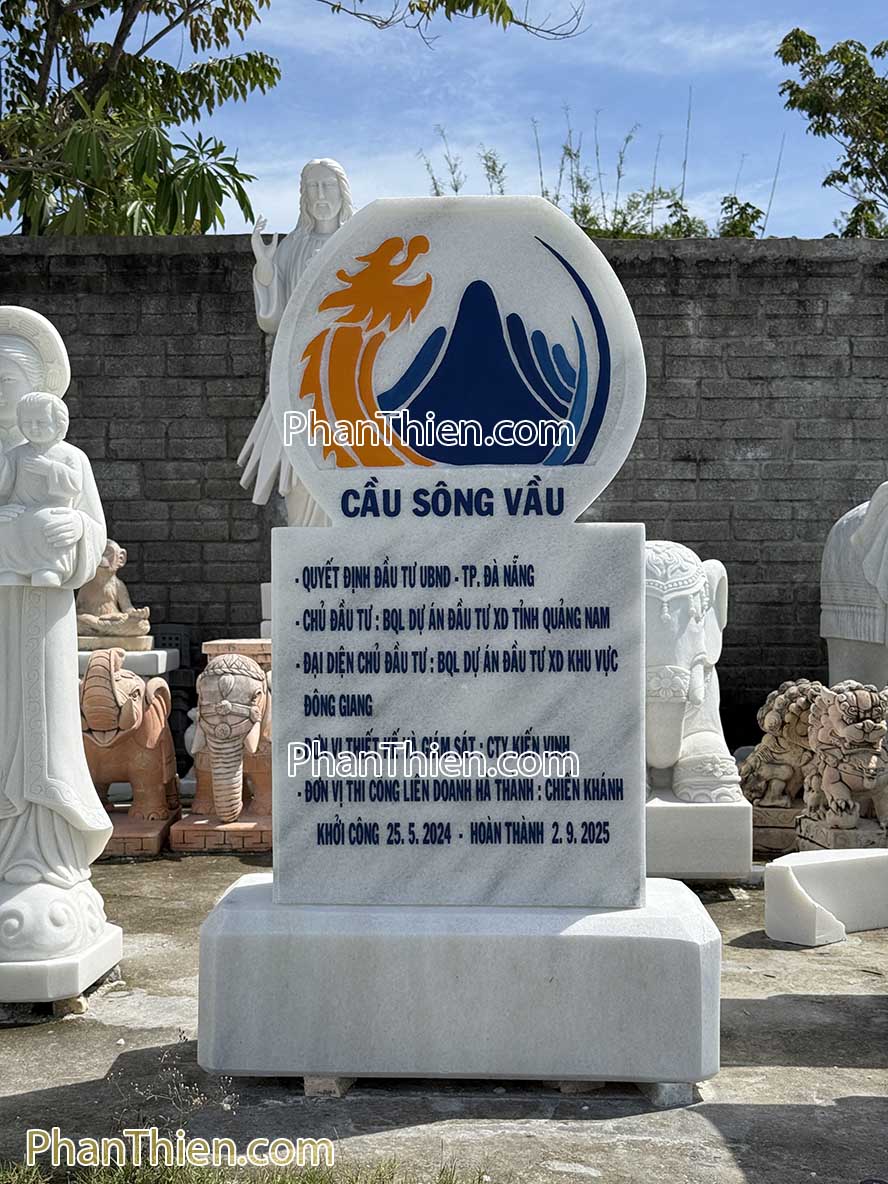 Bảng hiệu công trình bằng đá tự nhiên - BH-7