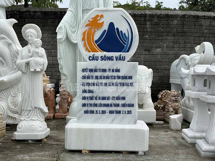 Bảng hiệu công trình bằng đá tự nhiên - BH-7