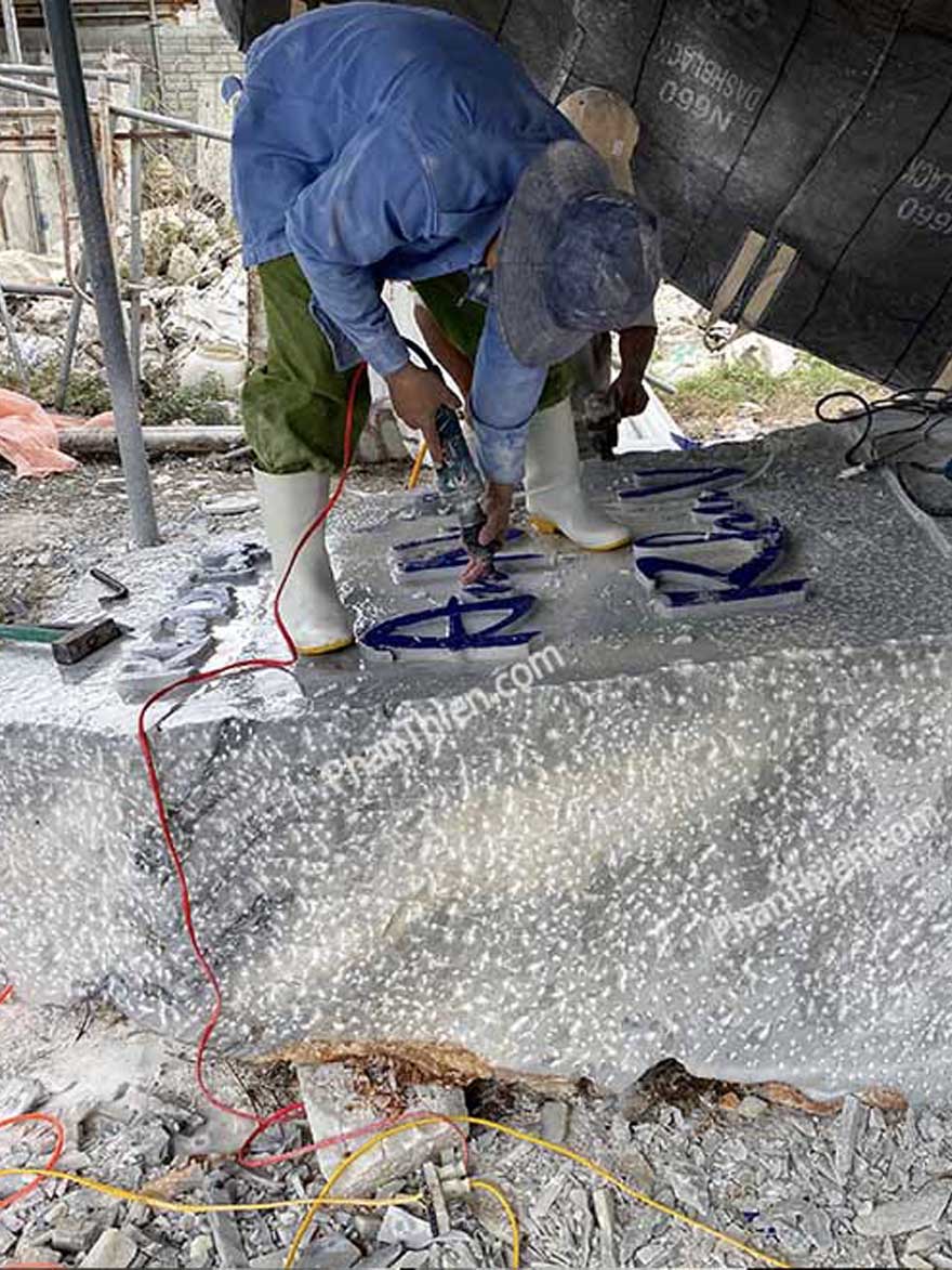 Tấm bia di tích bằng đá tự nhiên - BH-8