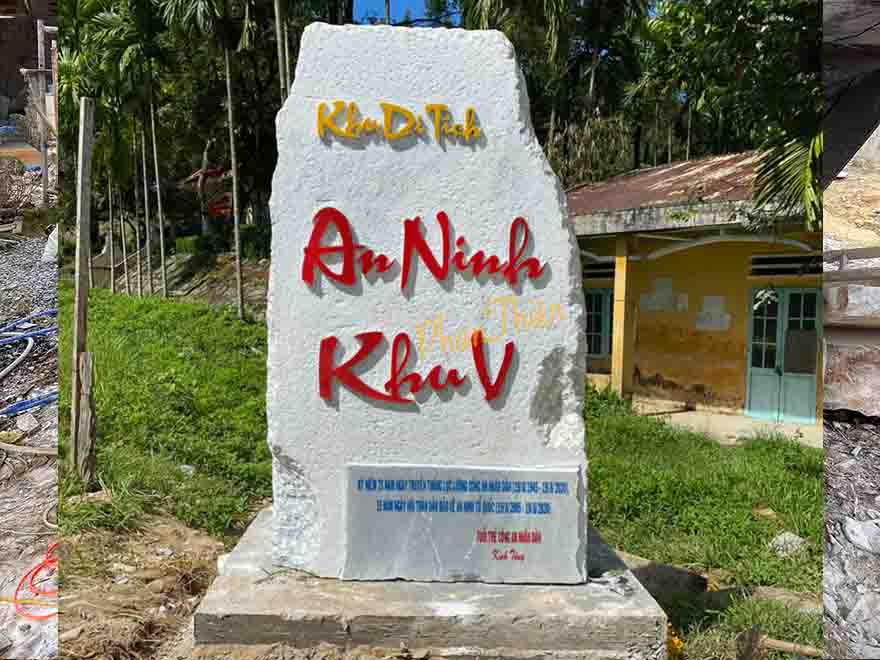 Tấm bia di tích bằng đá tự nhiên - BH-8