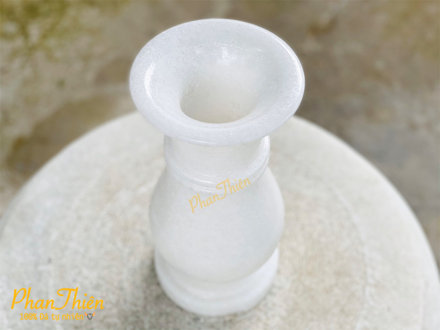 Bình Hoa bằng Đá Cẩm Thạch Trắng (BH-01)
