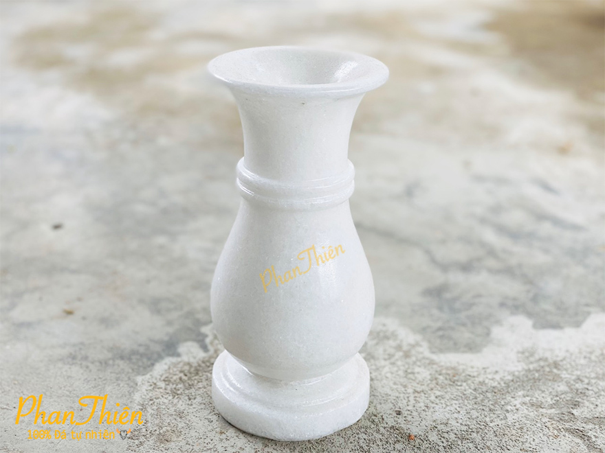 Bình Hoa bằng Đá Cẩm Thạch Trắng (BH-01)