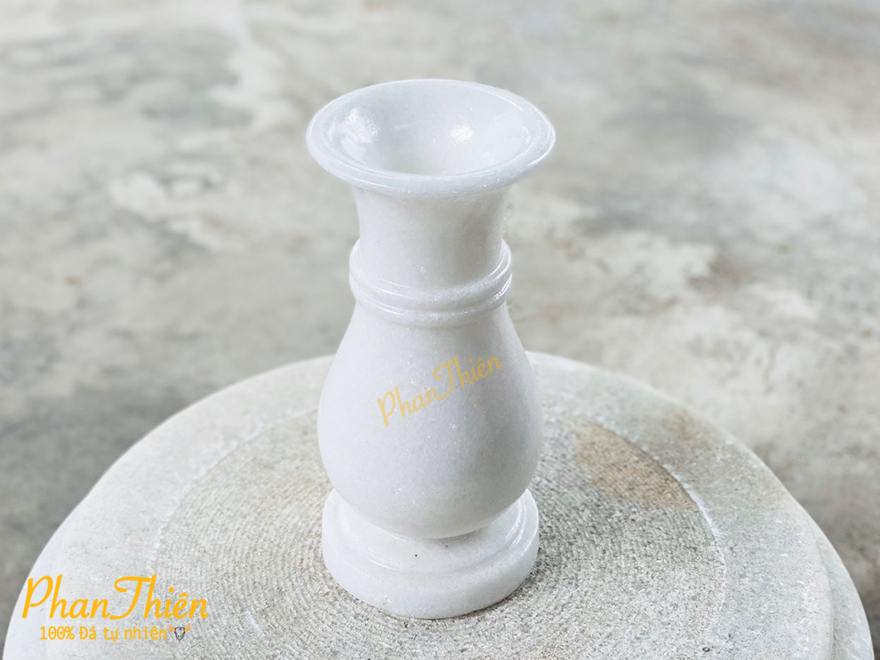 Bình Hoa bằng Đá Cẩm Thạch Trắng (BH-01)