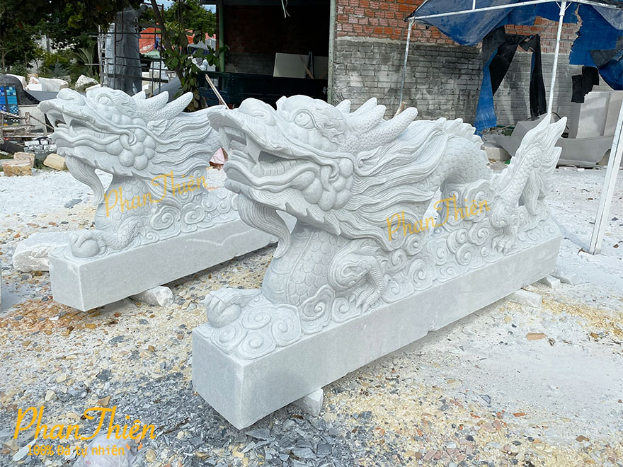 Cặp tượng Rồng đá tự nhiên (RONG-08)