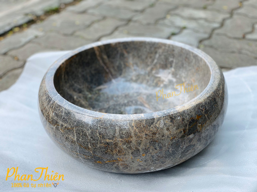 Chậu Lavabo Đá Vàng Dây Tự Nhiên