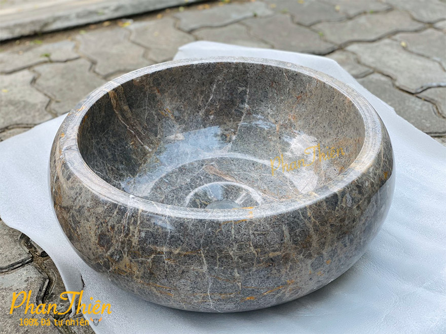 Chậu Lavabo Đá Vàng Dây Tự Nhiên