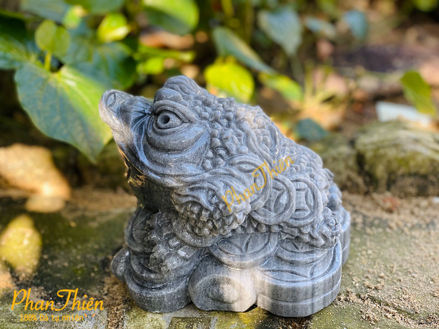 Cóc Thiềm Thừ Đá Cẩm Thạch Đen (COC-05)