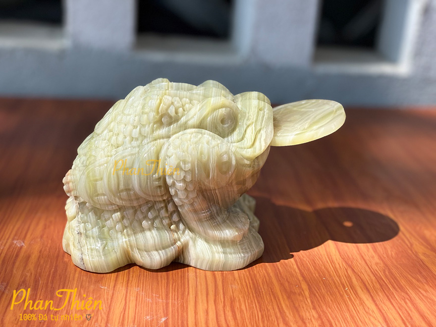 Cóc Thiềm Thừ bằng Đá Ngọc Xanh Parkistan (COC-01)