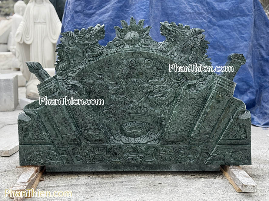 Cuốn thư đá xanh Ấn Độ tự nhiên 108cm - CTD-9