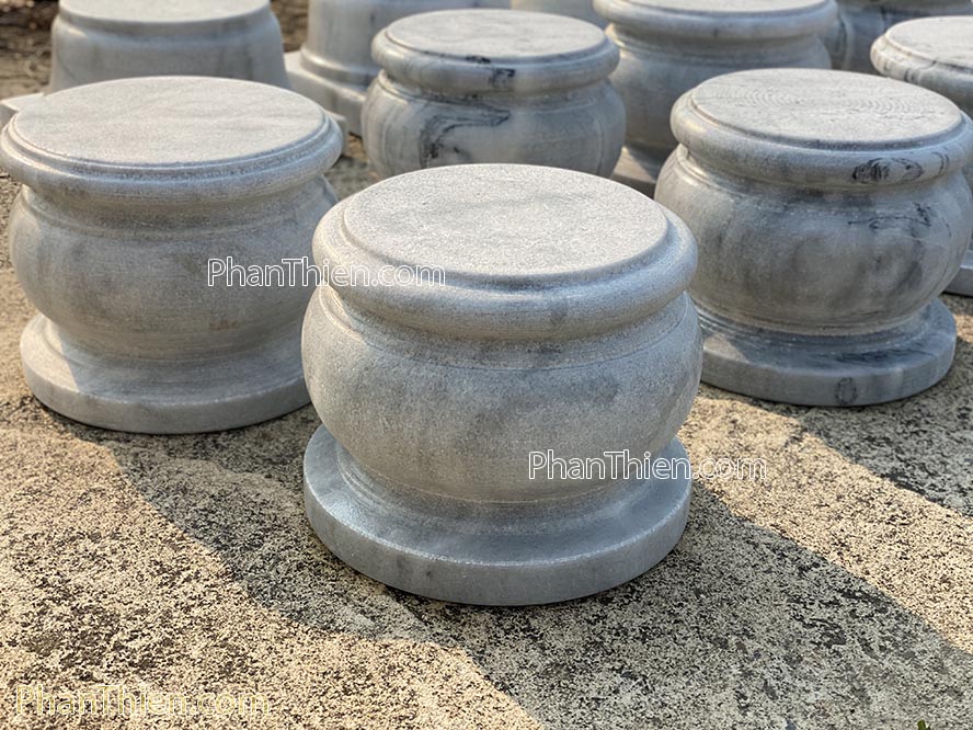 Đá Kê Chân Cột nhà gỗ đá xám - DKC-18