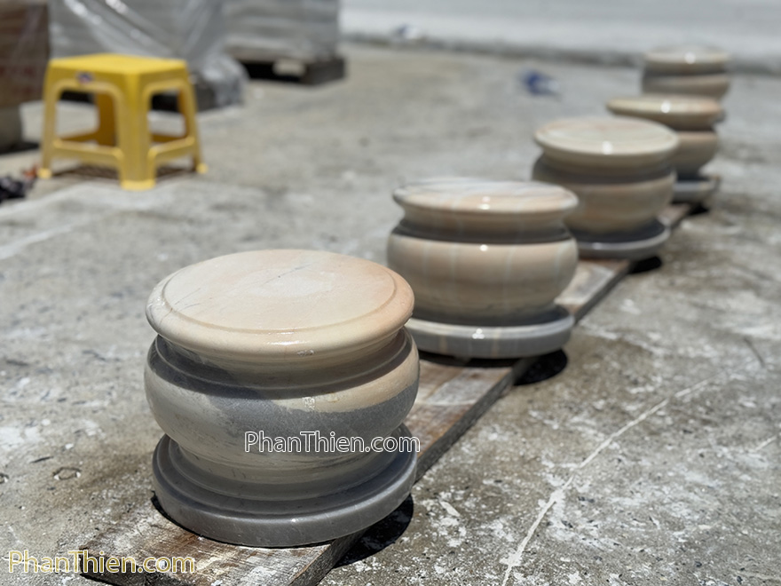 Đá kê cột nhà gỗ bằng đá cà rốt tự nhiên (DKC-9)