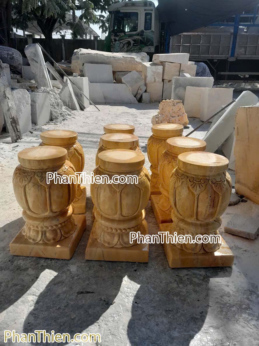 Đá Kê Chân Cột bằng đá cà rốt tự nhiên - DKC - 15