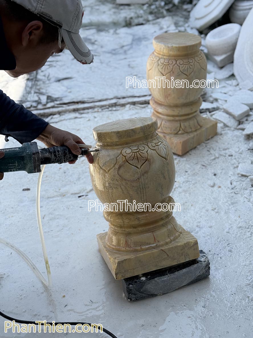 Đá Kê Chân Cột bằng đá cà rốt tự nhiên - DKC - 15