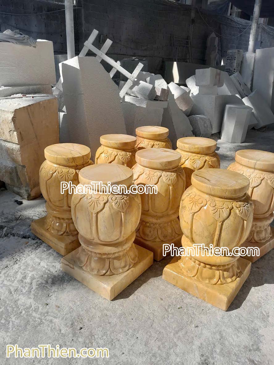 Đá Kê Chân Cột bằng đá cà rốt tự nhiên - DKC - 15