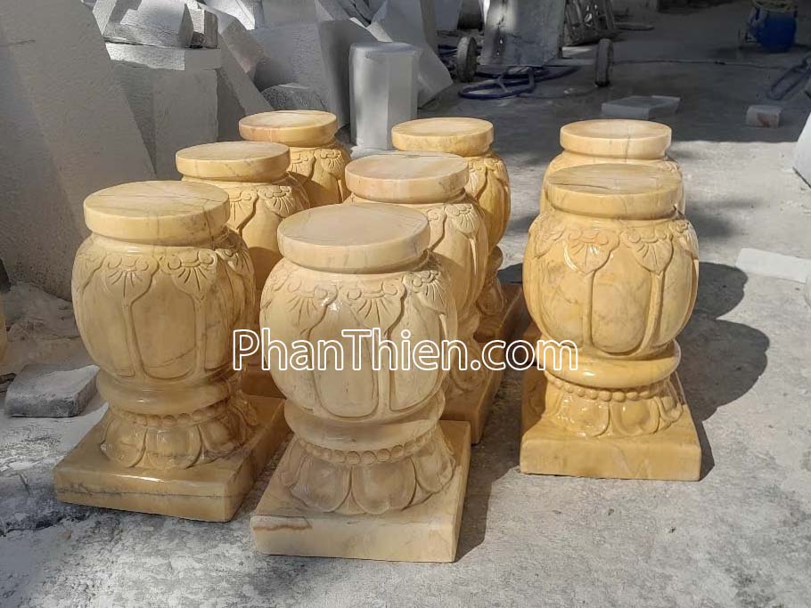 Đá Kê Chân Cột bằng đá cà rốt tự nhiên - DKC - 15