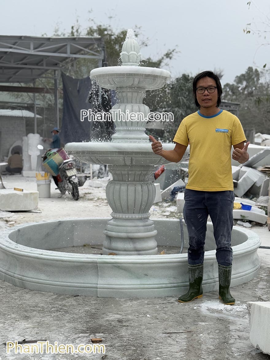 Đài Phun Nước bằng đá và thành hồ (DPN-42T)