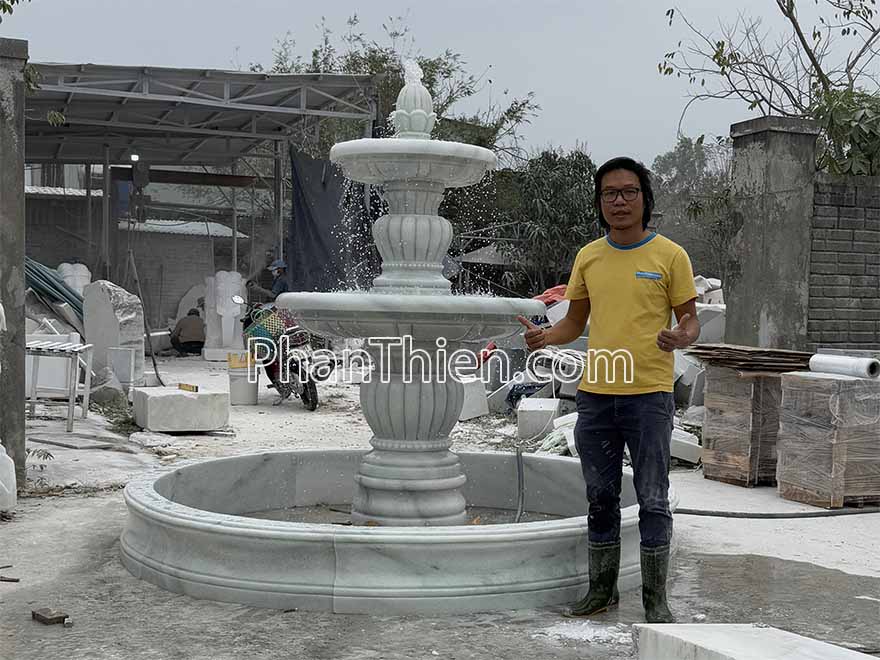 Đài Phun Nước bằng đá và thành hồ (DPN-42T)