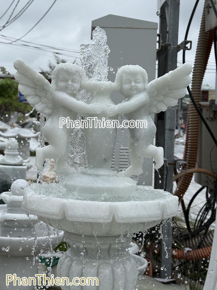 Đài Phun Nước thiên thần bằng đá tự nhiên - DPN - 49