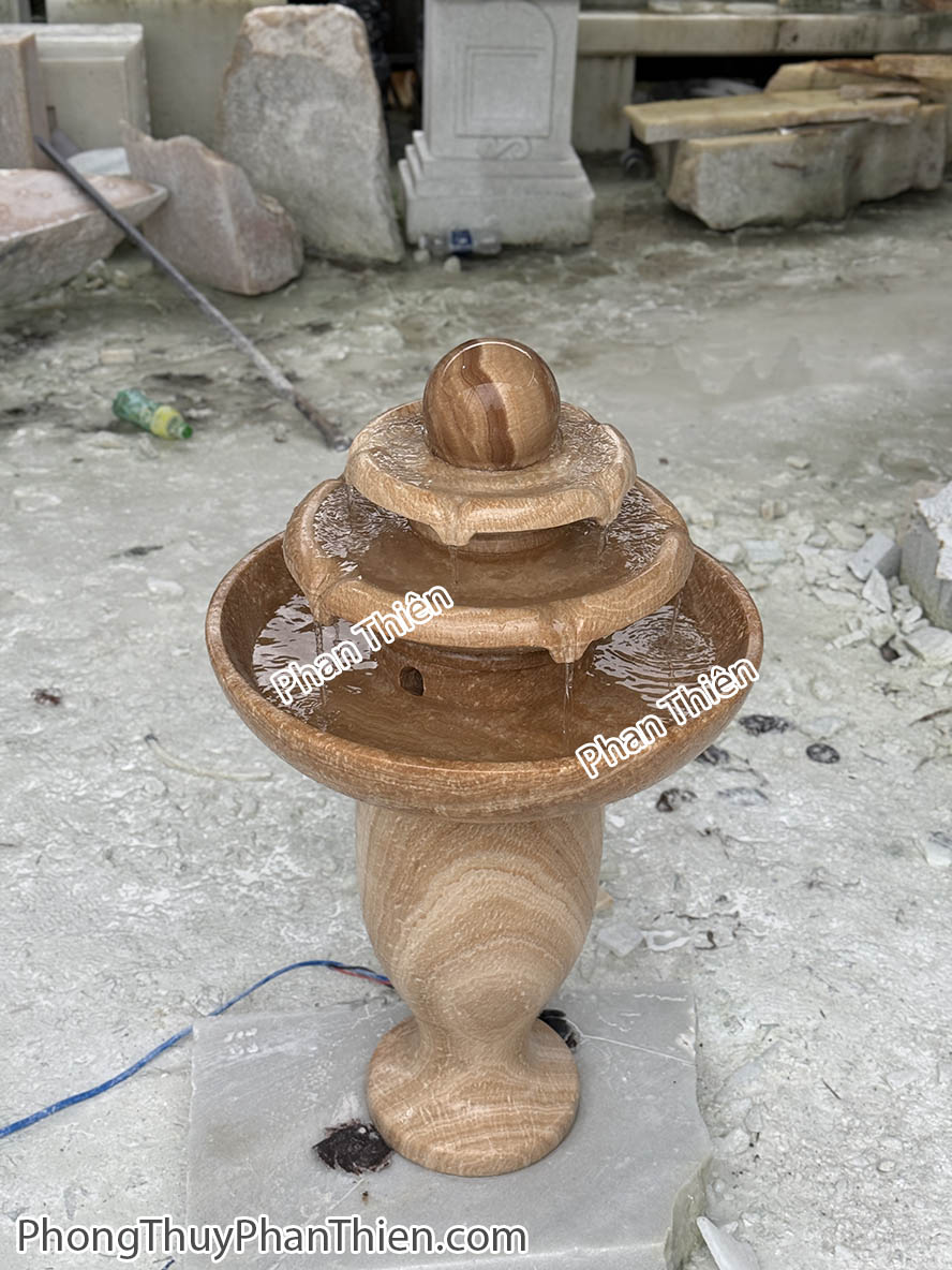 Đài Phun Nước bằng đá vân gỗ tự nhiên - DPN-53
