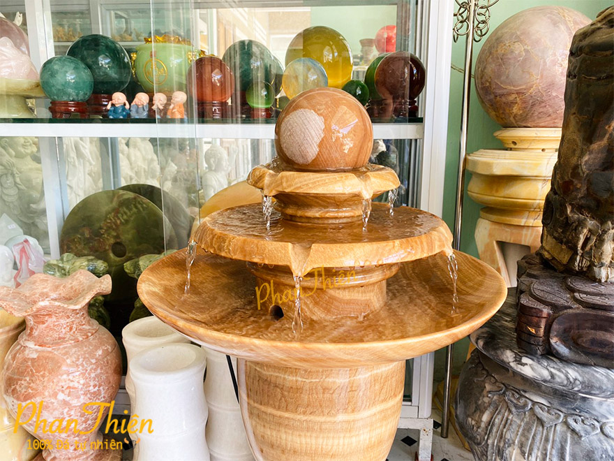 Đài Phun Nước Đá Vân Gỗ (DAI-05)