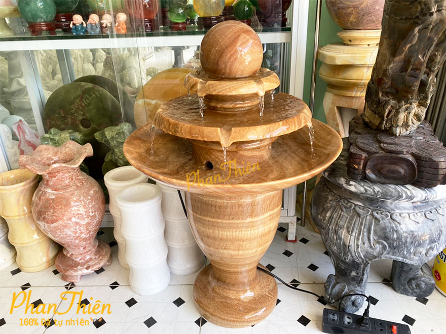 Đài Phun Nước Đá Vân Gỗ (DAI-05)