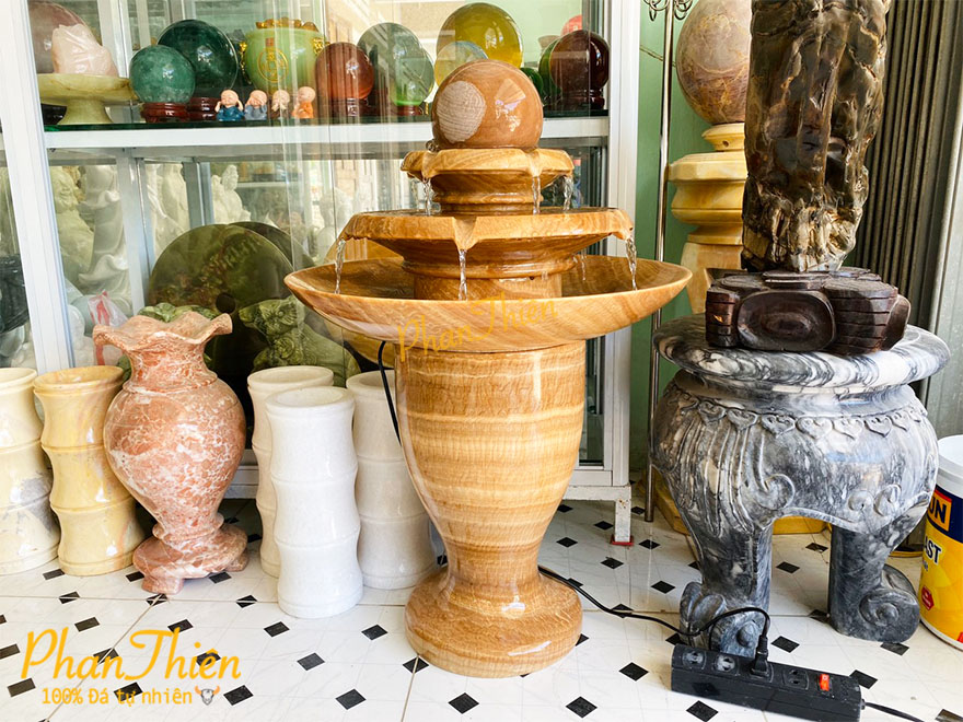Đài Phun Nước Đá Vân Gỗ (DAI-05)