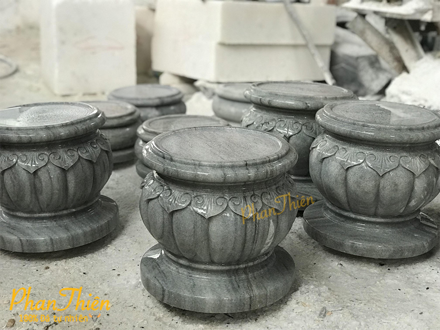 Đế Chân Trụ Cột Đá Cẩm Thạch Đen (ĐC-02)
