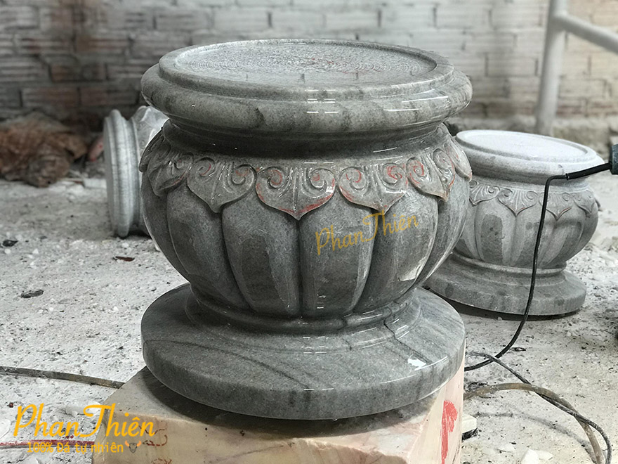 Đế Chân Trụ Cột Đá Cẩm Thạch Đen (ĐC-02)