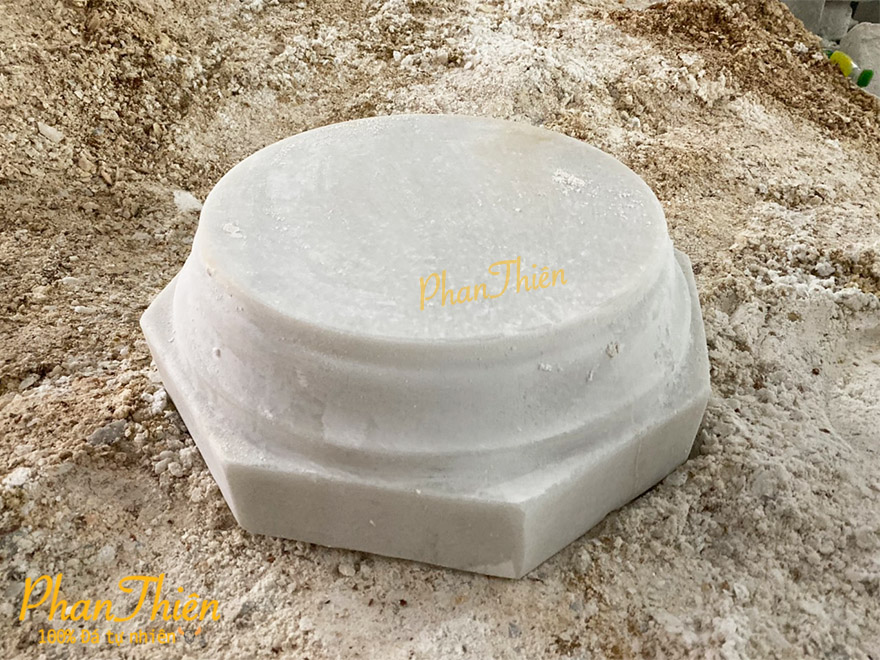 Đế Chân Trụ Cột Đế Táng Đá Cẩm Thạch Trắng (ĐC-08)