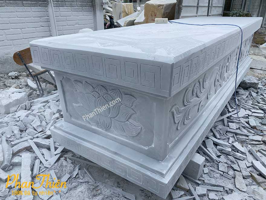 Đôn Kê Tượng, Đế Kê Tượng Phật Đá Trắng Xám (DON-01)