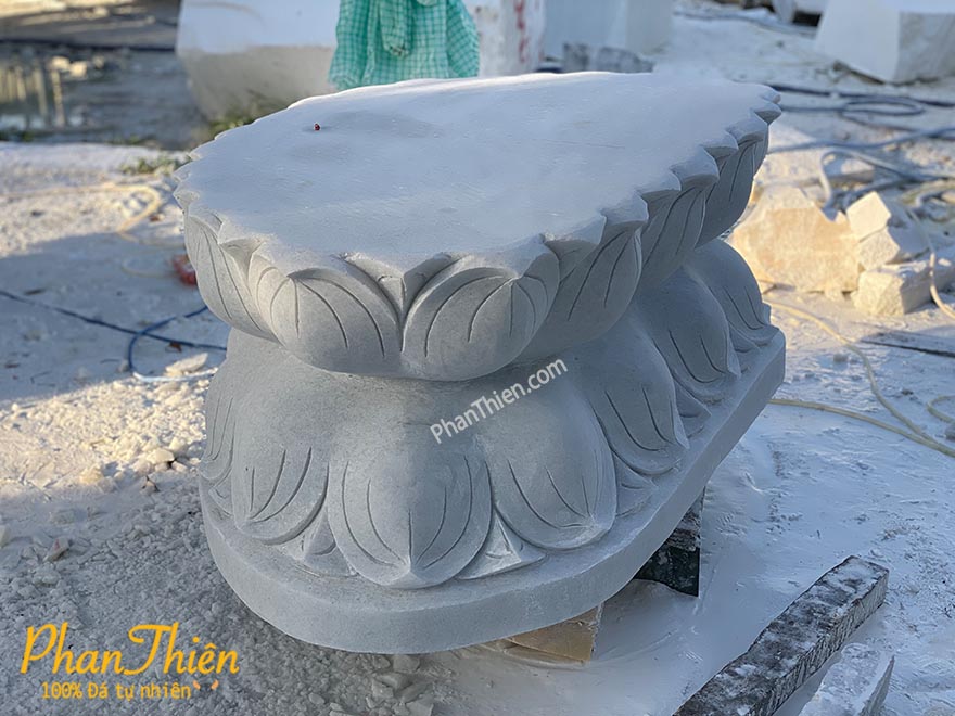 Đôn Kê Tượng, Đế Kê Tượng Phật Đá Trắng Xanh (DON-02)