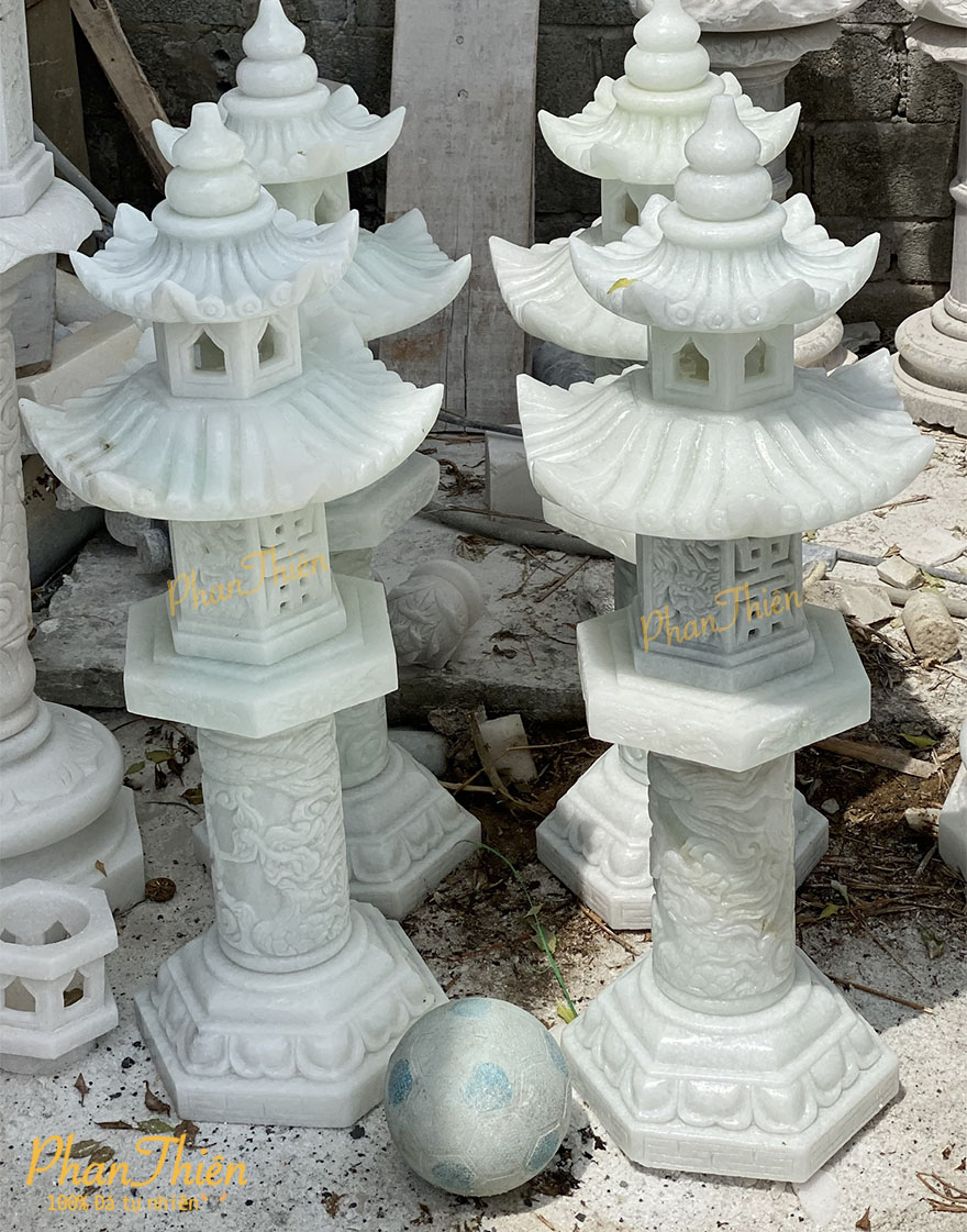 Đèn Đá Chạm Rồng Cẩm Thạch Xanh (DEN-42)