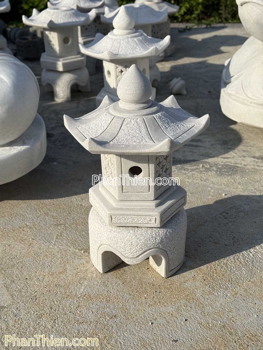 Đèn đá trang trí sân vườn cao 45cm - DEN-89
