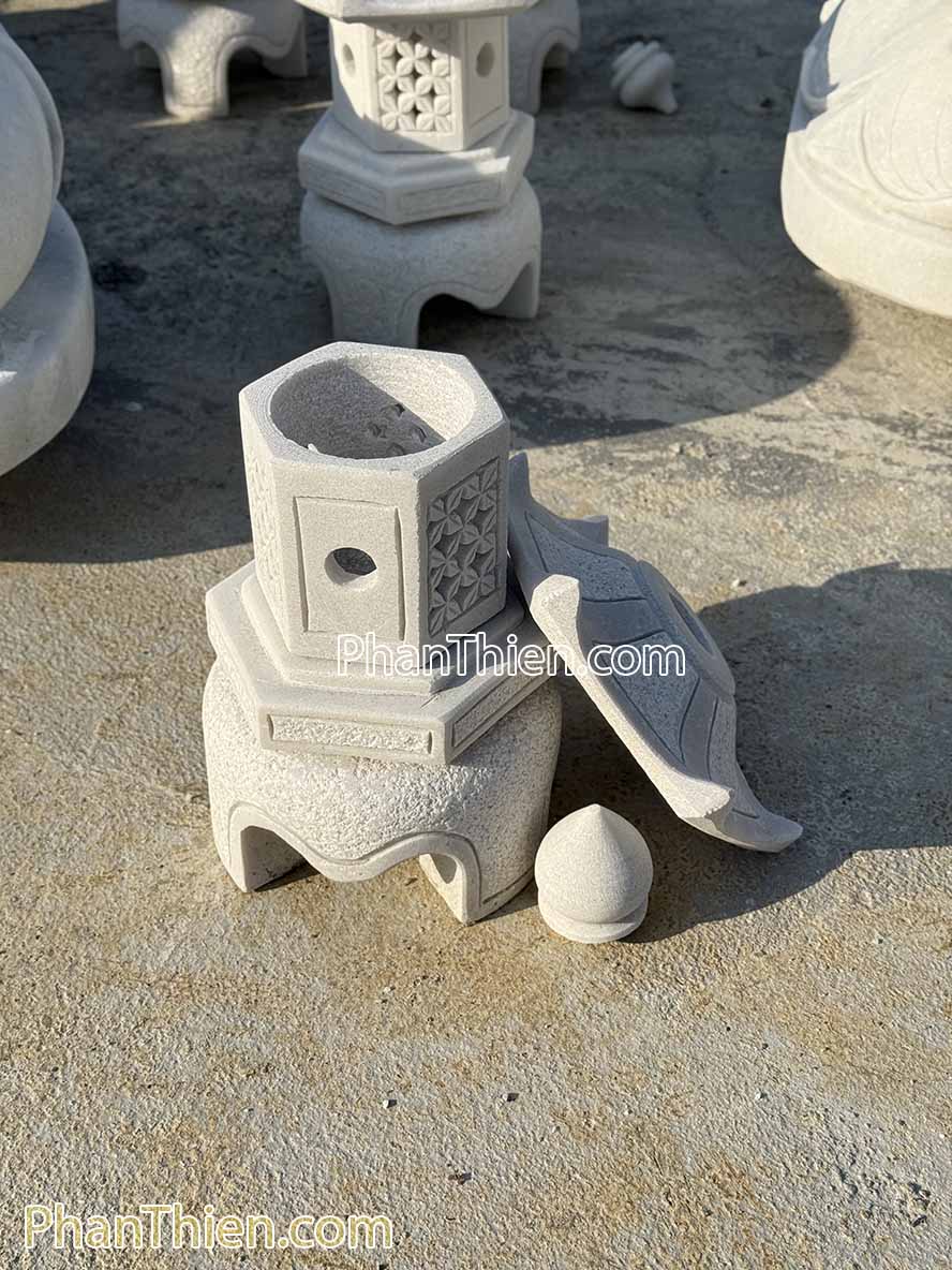 Đèn đá trang trí sân vườn cao 45cm - DEN-89