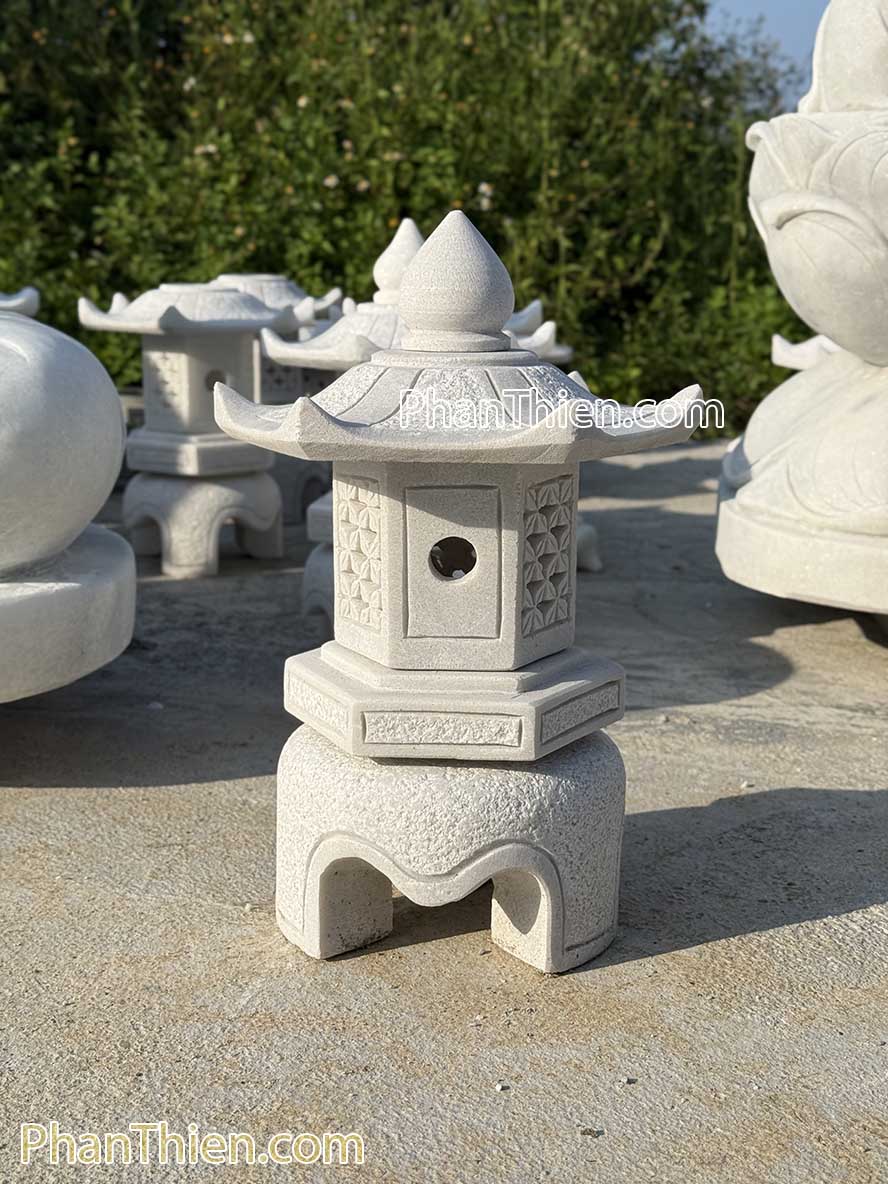 Đèn đá trang trí sân vườn cao 45cm - DEN-89