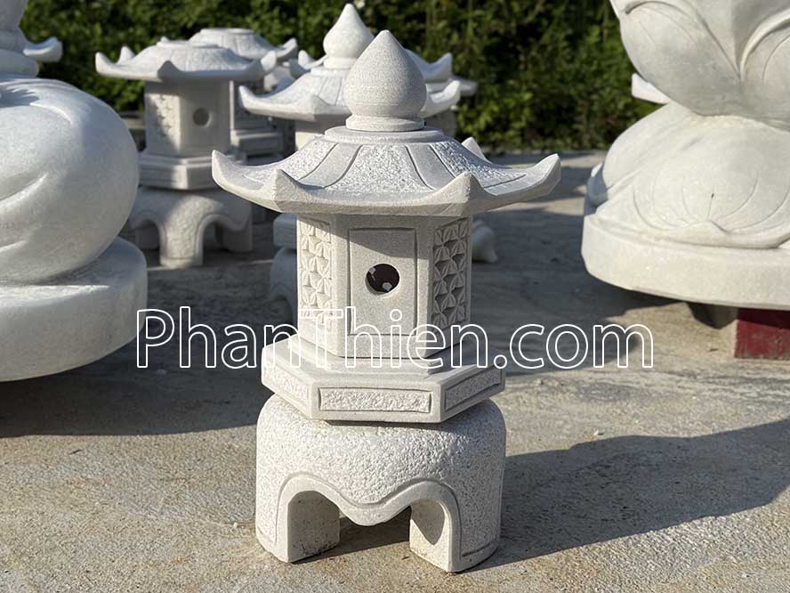 Đèn đá trang trí sân vườn cao 45cm - DEN-89