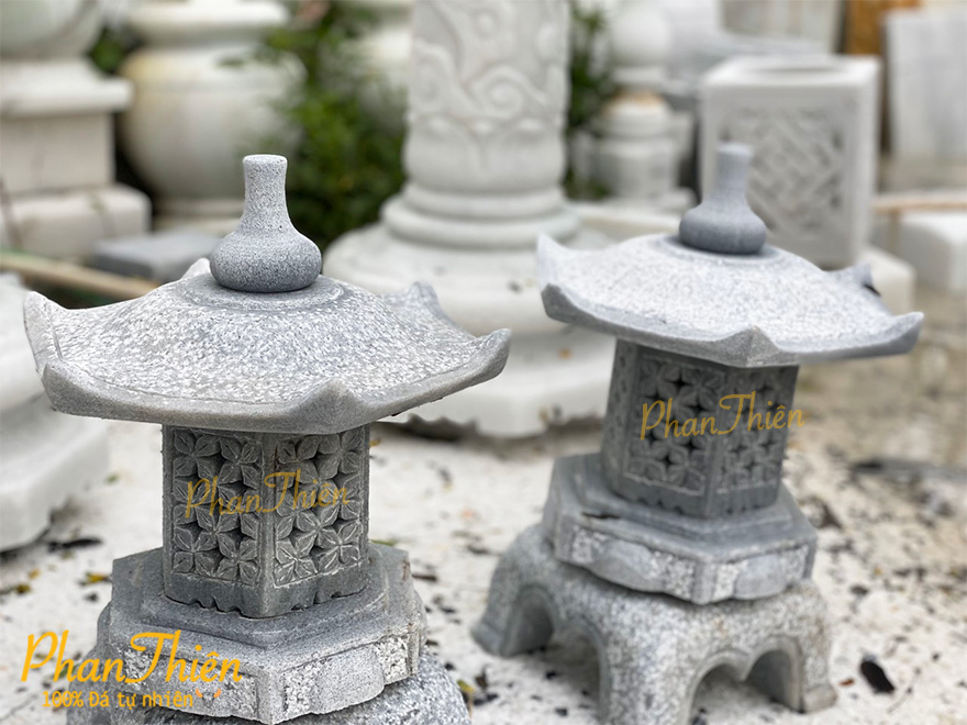 Đèn Đá Sân Vườn Cẩm Thạch Đen (DEN-47)